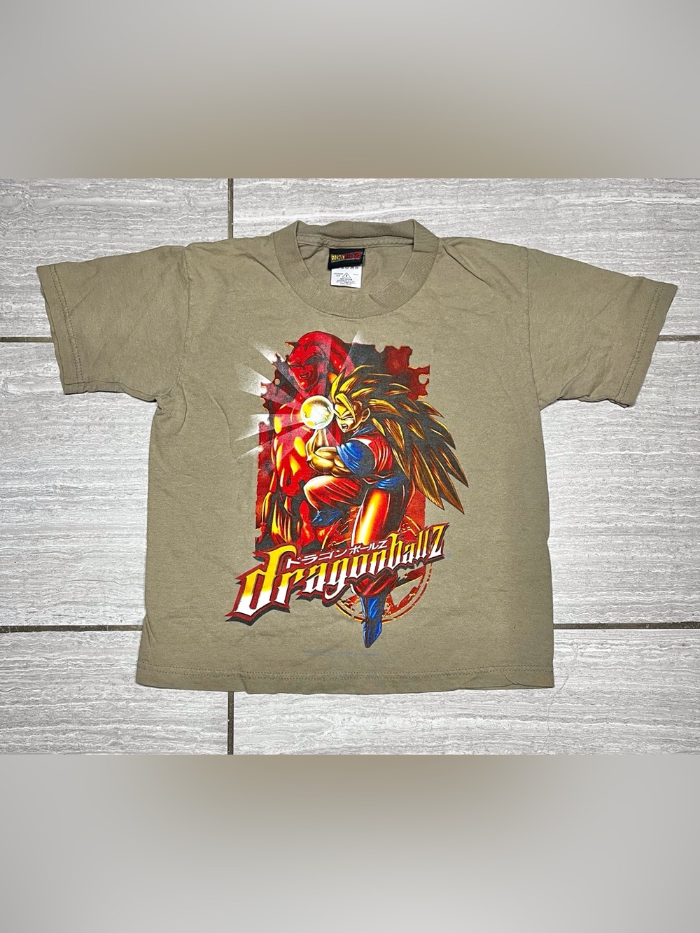 Vintage 2000 Y2K Dragonball Z Anime Youth Small (6-8) Super Saiyan Goku Buu